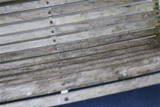 A Victorian style cast iron bench, W.158cm